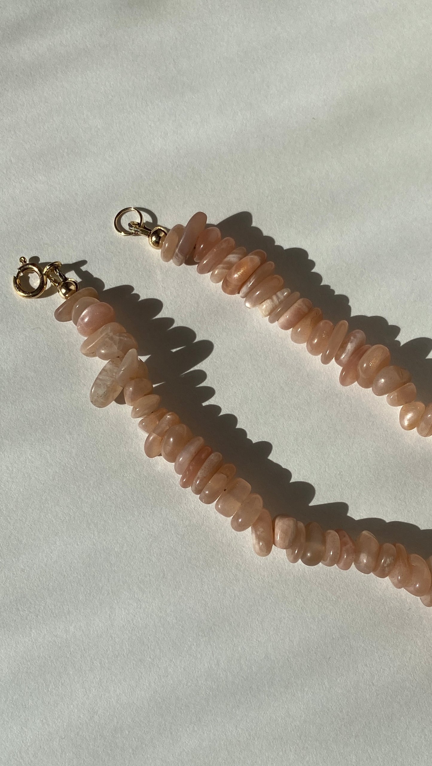 Peach Moonstone Necklace